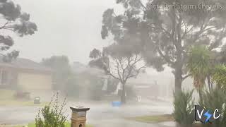 Powerful storm hits the Melbourne Metro area on 13 February 2024 Footage taken at Berwick [upl. by Zenas]