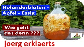 Omas Rezept Holunderblüten  Apfel  Essig jetzt selber machen Turorial Vol111 [upl. by Dian]