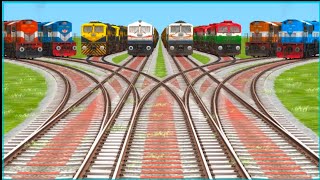 BHARTIYA TRAINS COLLIDE at Daimond Railroad Crossing in Train Sim World 5 [upl. by Bissell]