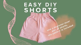 How to sew Shorts for beginners  Pattern included [upl. by Airpac]