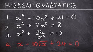 Hidden Quadratics Walkthrough Questions [upl. by Nylimaj851]