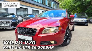 VOLVO V70 300BHP 30 LTR T6 AWD VERY RARE 23500 MILES FLAMENCO RED CREAM LEATHER AUTO ULEZ PETROL [upl. by Attekal]