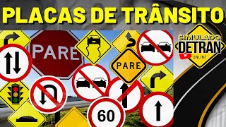 50 QUESTÕES DE PLACAS DE TRÂNSITO COM DICAS ESPECIAIS│SIMULADO DETRAN ONLINE [upl. by Immac]