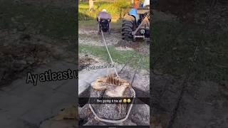 WHEEL CHAIR PULLS OUT TREE STUMPS🤔😂 treewheelie chair liftedtrucks funny liftedtrucks [upl. by Niatsirk]