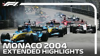 Extended Race Highlights  2004 Monaco Grand Prix [upl. by Akirdnuhs]