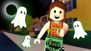 HORROR STORY IN HALLOWSVILLE  Roblox [upl. by Tingey279]