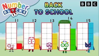 Numberblocks BacktoSchool  Meet Numbers 1115  Learn to Count [upl. by Akimas]