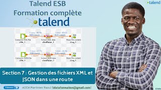 Gestion des fichiers XML et JSON dans une route Extraction des données XML et JSON– Talend ESB 11 [upl. by Mcclary]