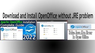 how to how to Download and Install OpenOffice with No JRE Error JRE error fixed [upl. by Kerred878]