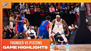 OKC Thunder vs Detroit Pistons  Preseason  Game Highlights  October 12 2023 [upl. by Pence119]