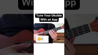 How to Tune Your Ukulele With an App shorts [upl. by Denyse]