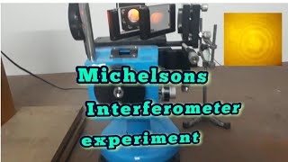 Michelson Interferometer experiment using sodium light source [upl. by Laehcimaj]