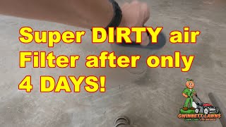 SUPER DIRTY air filter4 days USE Keep them CLEAN [upl. by Eislek]