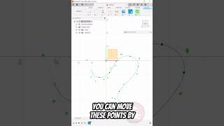 Fusion 360 Fit Point Spline Tool 3dprinting fusion360tutorial fusion360 [upl. by Bethina]