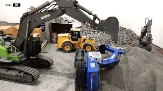 RC Excavator RC Truck RC Wheel Loader Rc Contruction RC Huina 1593 Double E590 Mercedes Benz [upl. by Sams]