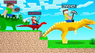 HUNTERS Vs SPEEDRUNNER With DINOSAURS Minecraft [upl. by Livvyy]