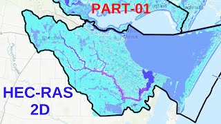 HECRAS 2D Frequency Storm Flood Modeling T1 [upl. by Zeralda202]