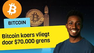 BITCOIN koers VLIEGT door 70000 grens  Trump slecht voor memecoins  Crypto nieuws [upl. by Mayeda872]