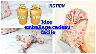 EMBALLAGE CADEAU FACILE 🎀🎁 100 ACTION [upl. by Aihsekat]