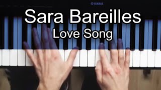 Love Song Piano  How to Play Sara Bareilles Love Song Piano Tutorial [upl. by Frayda]