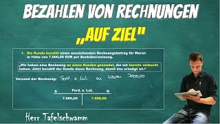 Bezahlen von Rechnungen auf Ziel  Buchen von Forderungen und Verbindlichkeiten  einfach erklärt [upl. by Howard]