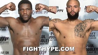 FRANK GORE VS DERON WILLIAMS OFFICIAL WEIGHIN [upl. by Morrissey554]