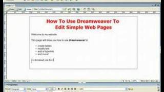 How To Use Dreamweaver To Create Simple Web Pages Part II [upl. by Merla]