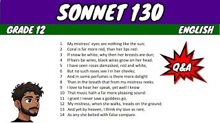 Sonnet 130 Questions amp Answers [upl. by Othilie]