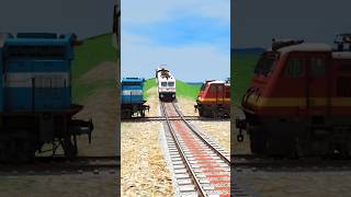 TRAINS CROSSING BUMPY BRANCHED RAILROAD 😱 train [upl. by Acina]