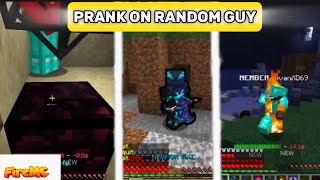 Pranking random Player in PSD1 surver FIRE MC  TP TRAPING  minecraft minecraftvideos [upl. by Cerelia]