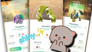 PASSIMIAN AND ORANGURU SHINY✨💥 POKEMON GO catch Pokemon in wild Shiny Groudon Pokemon 💥😲😲 [upl. by Eyaf]