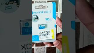 hp MicroSDHC mi210 C10 32 gb memory card 🎁 Best Sd card under 400rs only✨ Unboxing and Review 💫 [upl. by Onnem479]