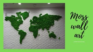 Moss Wall art How to make Map of the world out of moss [upl. by Nari]