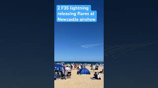 2 F35 lightning jets releasing flares at Newcastle airshow [upl. by Tim]