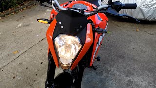 how to repaint the headlight fairings of KTM duke 200 [upl. by Burhans]