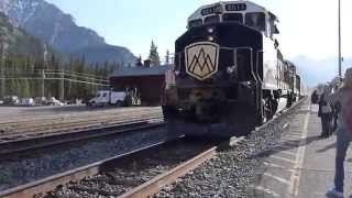 Rocky Mountaineer arrives Banff Station 24 May 2015 [upl. by Ahsat]