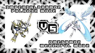 Imperialdramon Paladin Mode VS Omegamon Merciful Mode [upl. by Eigna]