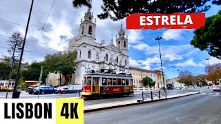 LISBON PORTUGAL 🇵🇹 4K Estrela Neighbourhood — Walking Tour [upl. by Hazel]