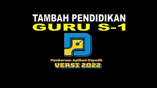 Cara Menambah Riwayat Pendidikan Guru S1 Dapodik 2022 [upl. by Katrina]