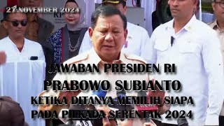 Jawaban Prabowo Ketika Ditanya Memilih Siapa [upl. by Pincince]