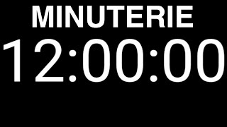 Minuteur 12 heures  minuterie de 720 minutes avec signal sonore BIP à la fin [upl. by Wendye649]