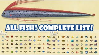 ALL Fish In Animal Crossing New Horizons Complete List  Northern Hemisphere [upl. by Telfore]