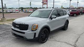 2022 KIA Telluride SX Prestige Nightfall in Wolf Gray  Black Walkaround and Feature Tutorial [upl. by Vanya]