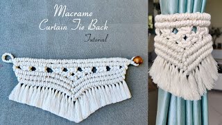 DIY Macrame Curtain Tie Back  Step by Step Tutorial  Easy to make Curtain Tie Back [upl. by Jemena]