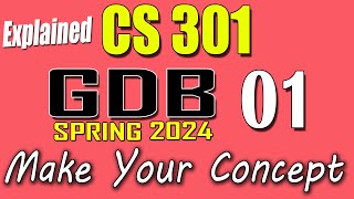 CS301 GDB 1 Solution 2024  CS301 Spring 2024 GDB  VU Scholar [upl. by Mairhpe]