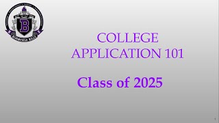 BHHS College 101 Application for the class of 2025 [upl. by Callahan]