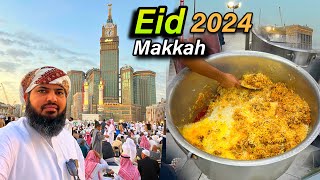 eid in Makkah Saueid in Makkah Saudi Arabia 2024 and Indian biryani after eid namaz  Eid Mubarak 🤝 [upl. by Cassandre]