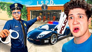 CONVERTÍ la CASA de FRANKLIN en una COMISARÍA en GTA 5 🏡👮‍♂️ Mods [upl. by Renruojos]