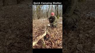 Quick Camping Shelter 🏕🔥👍 Shelter for the Night Bushcraft Survival bushcraft survival camping [upl. by Hepsiba]