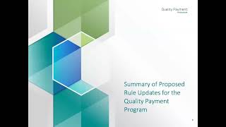 Overview of the 2025 Proposed Rule for the Quality Payment Program [upl. by Aniehs675]